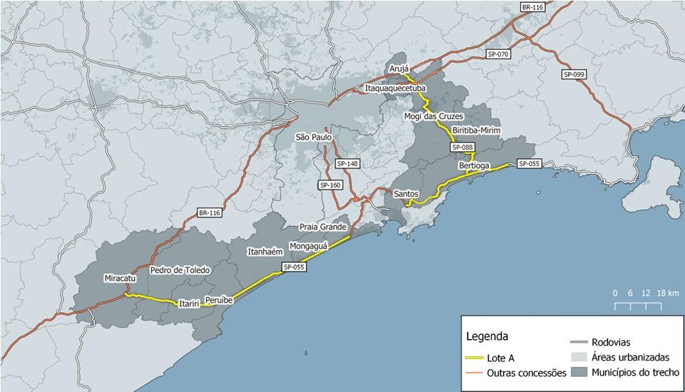 Governo de São Paulo aprova modelagem para leilão de 213 km de rodovias do Litoral