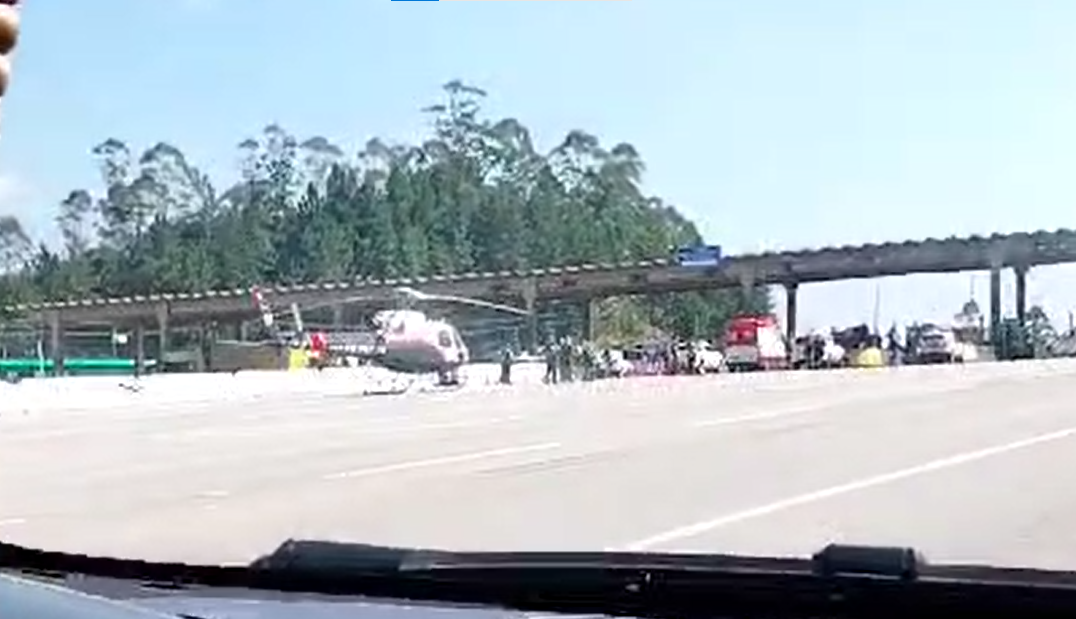 Policial Militar é atropelado em rodovia e transferido de helicóptero