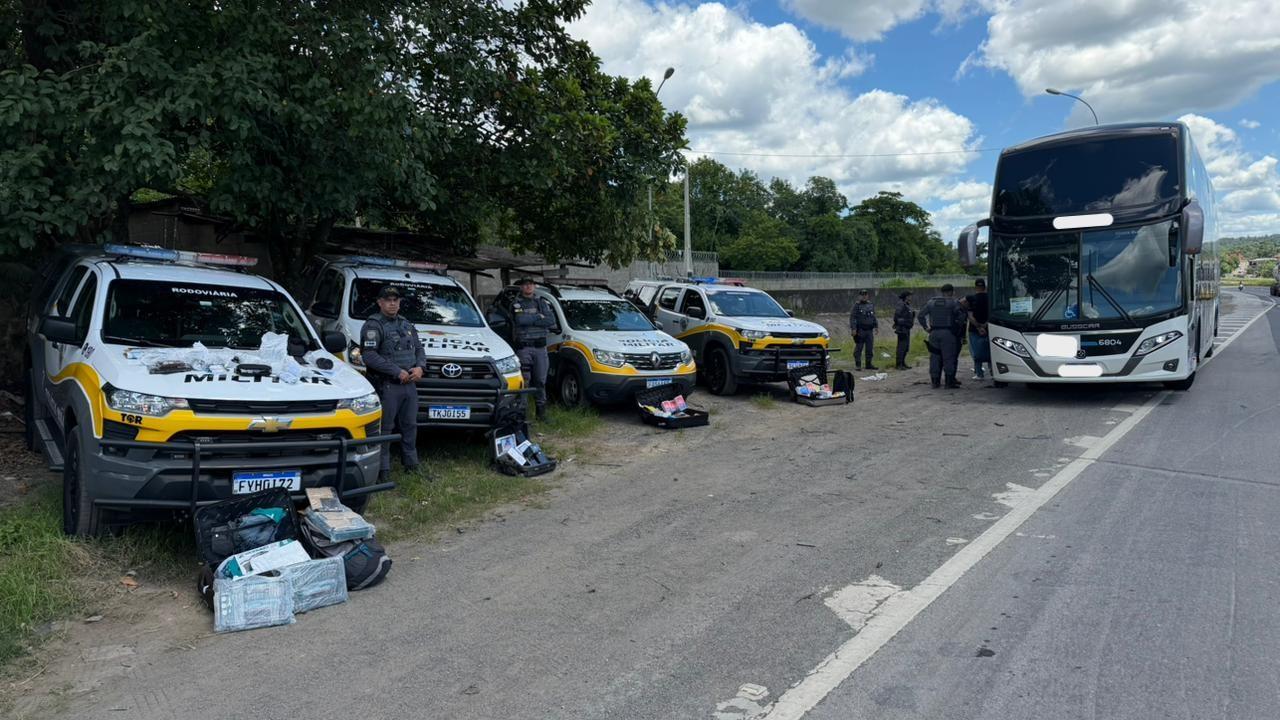 Polícia Militar Rodoviária apreende US$ 17 mil em eletrônicos e remédios em Miracatu