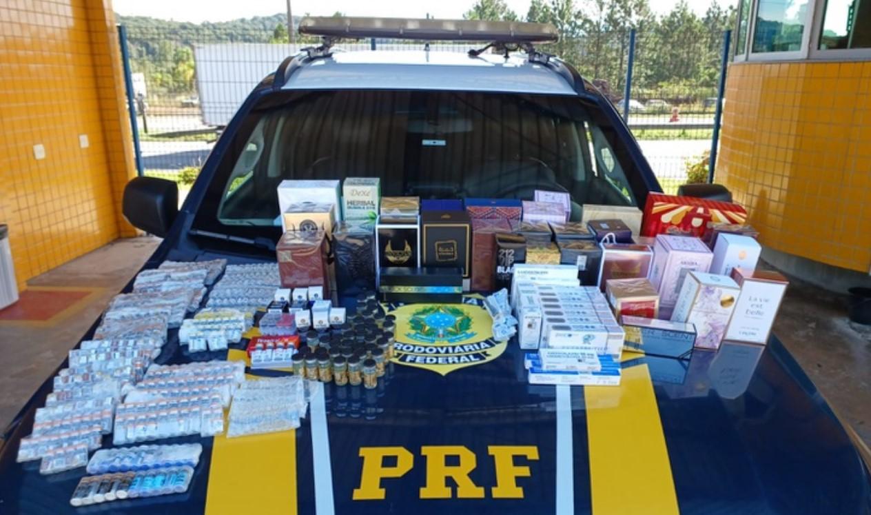 PRF apreende medicamentos irregulares e produtos importados na Rodovia Régis Bittencourt